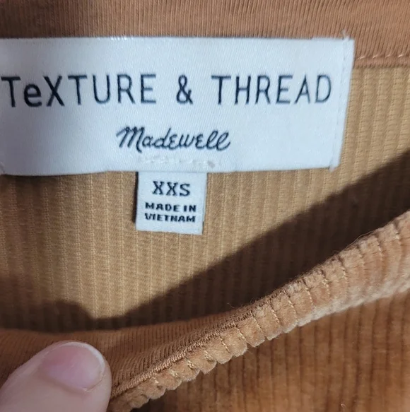 Madewell Texture & Thread Corduroy Swing Top Oversized - Picture 3 of 6